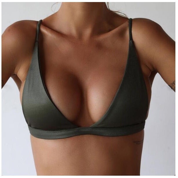 Ღ𝓂ℰNew Women Athletic Sport Bikini Tops Push-Up Padded Swimwear Swimsuit Beachwear