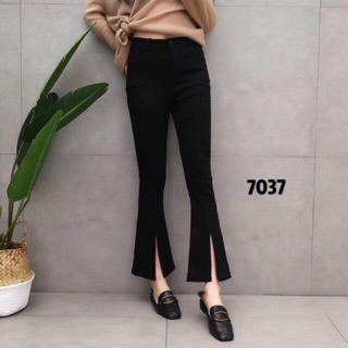 Quần tây công sở ống loe xẻ vạt cạp khoá chất cát hàn