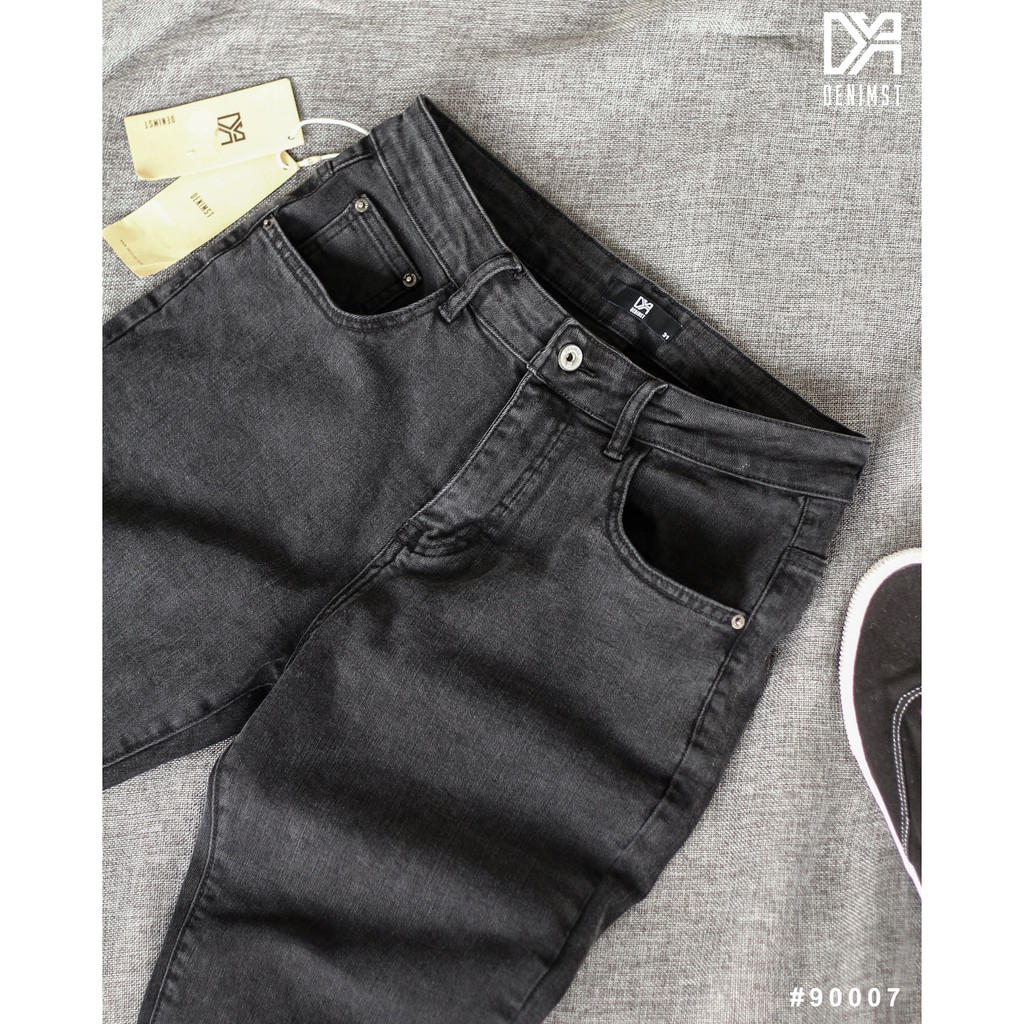 Quần jean nam baggy DENIMST đen trơn, quần bò nam đẹp chất lượng cao 90007 | BigBuy360 - bigbuy360.vn