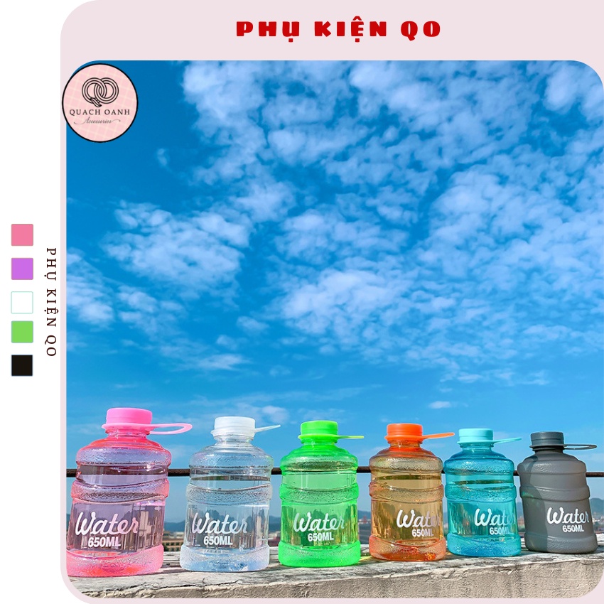 Bình đựng nước nhựa trong Water có quai cầm 650ml BN10