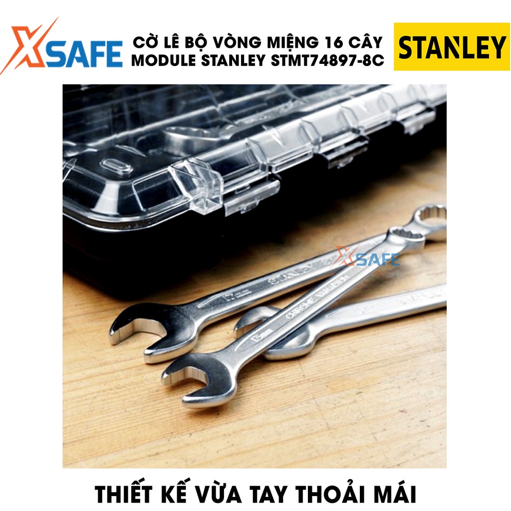 Cờ lê bộ vòng miệng 16 chi tiết MODULE STANLEY STMT74897-8C thép Chorme Vanadium, đa dạng kích thước - chính hãng