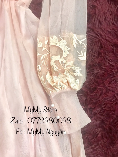 Đầm dự tiệc công chúa tay dài phồng TRIPBLE T DRESS - Size M/L (kèm ảnh/video thật ) MS47Y