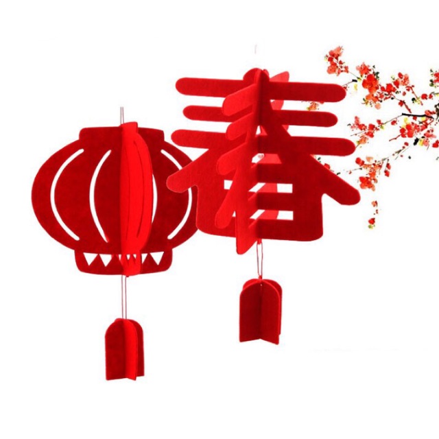 Đèn lồng mùa xuân nhỏ - Lồng đèn đỏ may mắn trang trí Tết, nhà cửa, lễ cưới, khai trương, văn phòng, homestay