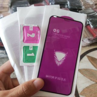 Kính Full màn hiệu OG Khoan không vỡ cho IPHONE XS/ipx