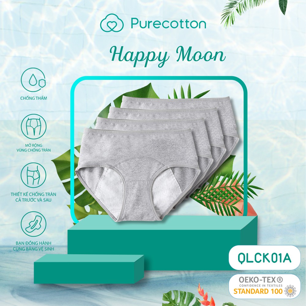 Quần lót chống tràn nguyệt san  Purecotton chống tràn kinh nguyệt Happy Moon PC031 | BigBuy360 - bigbuy360.vn
