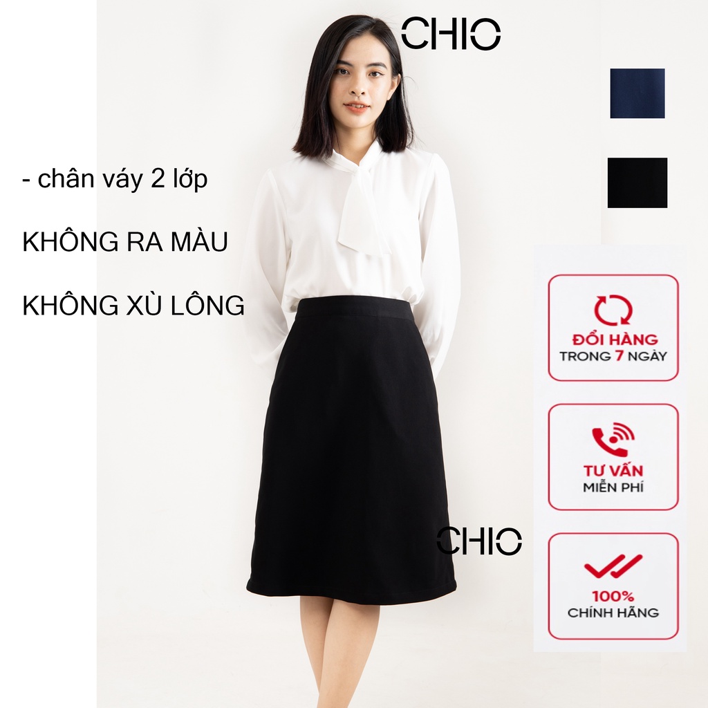 Chân váy công sở 2 lớp CHIO form chuẩn chữ A chất liệu cao cấp không nhăn không ra màu không xù lông,đủ size