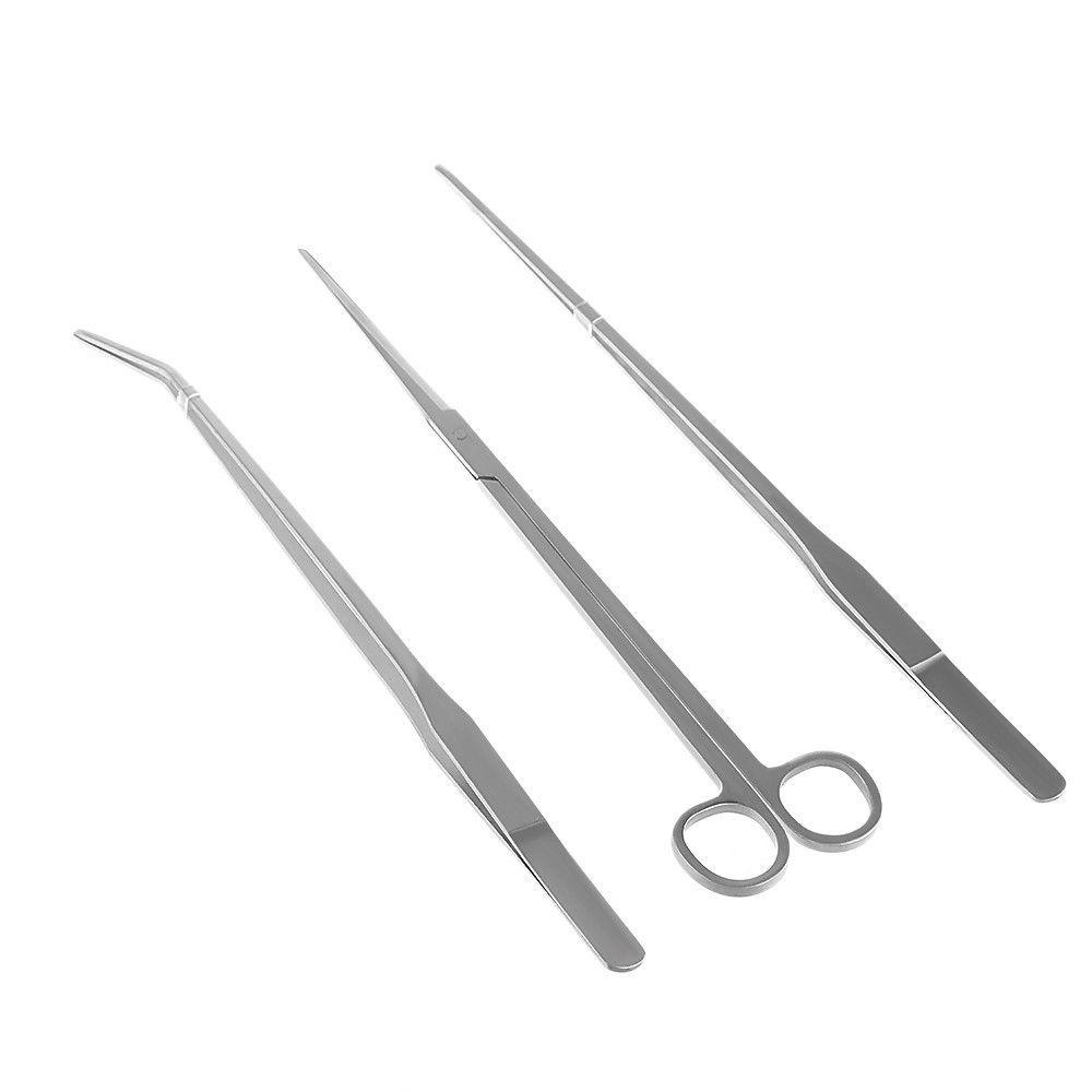 Set 4 Nhíp Gắp Làm Sạch Bể Cá Bằng Thép Không Gỉ