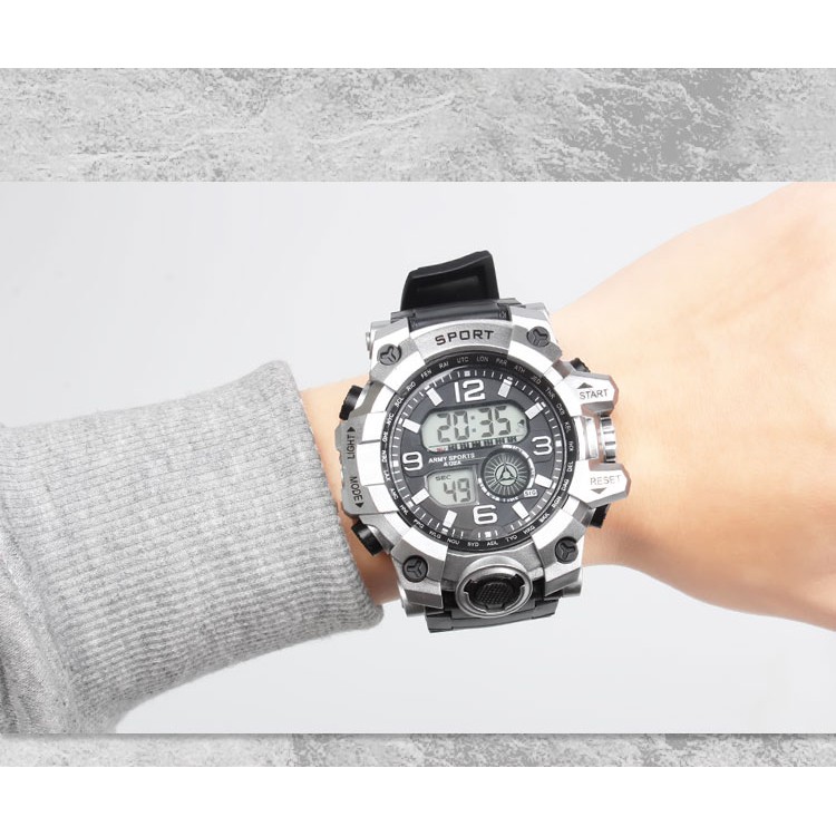 Đồng hồ điện tử  nam  SPORT N100 Đồng hồ sinh viên đủ các chức năng xem giờ báo thức ,lịch tuần, bấm giờ dây silicon | BigBuy360 - bigbuy360.vn
