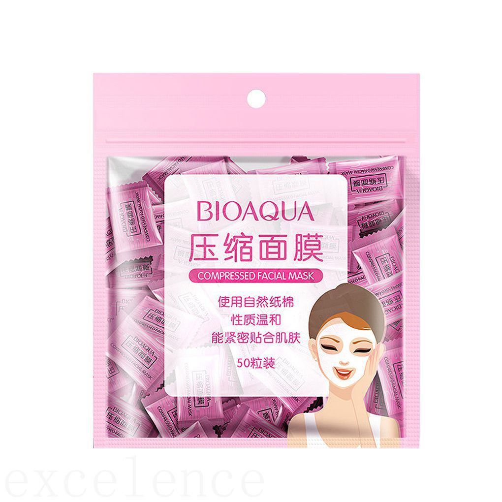 Set 50 mặt nạ dạng nén chất liệu vải không dệt dùng một lần tiện dụng