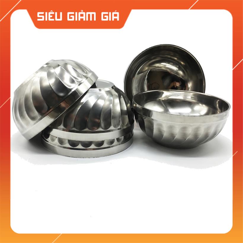 Tô/ Bát Inox Xoắn 2 Lớp Cách Nhiệt Chống Nóng Bỏng An Toàn Sử Dụng