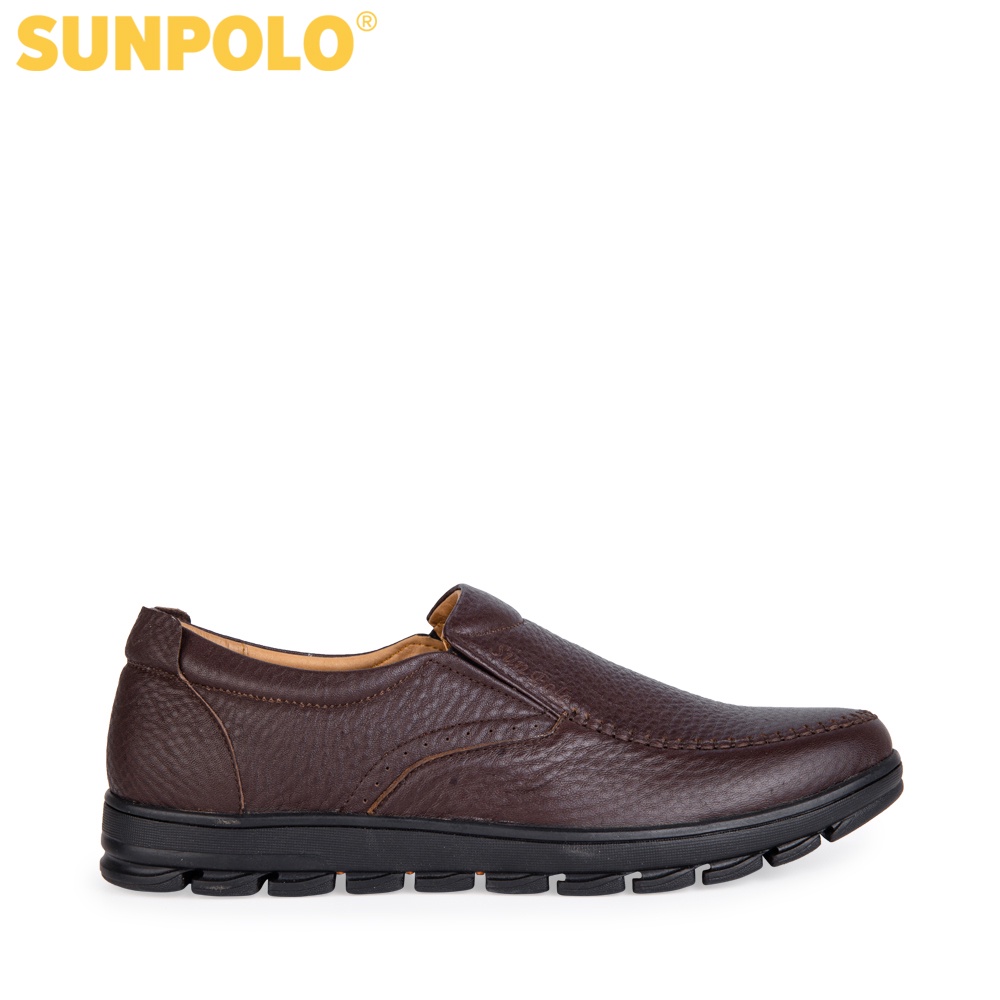 Giày lười nam Da bò cao cấp SUNPOLO đi làm công sở, đi chơi Màu Đen/Nâu - MU1732