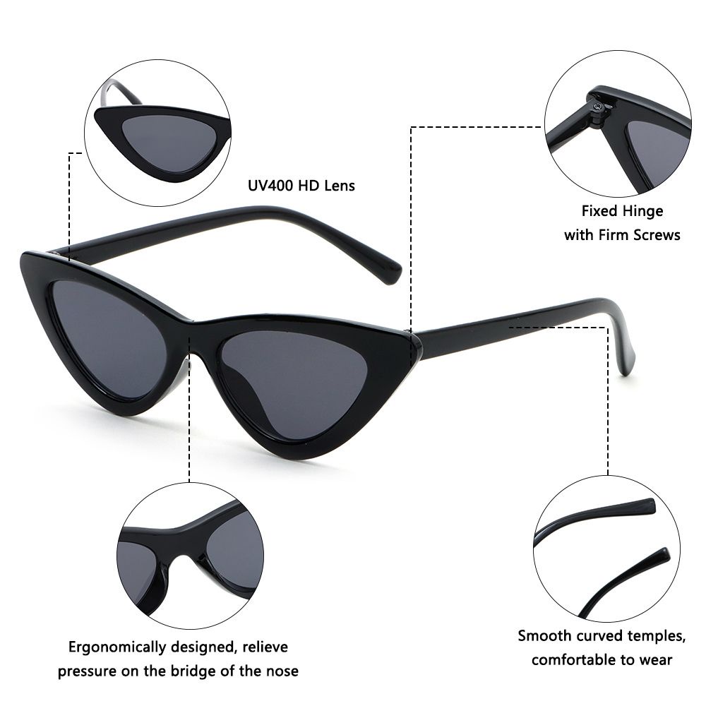 Kính Mát Mắt Mèo Nhiều Màu Sắc Phong Cách Cổ Điển Dễ Thương Dành Cho Bé Trai Gái 3-9 Tuổi