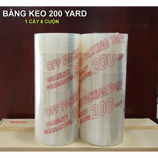 BĂNG KEO TRONG 5 PHÂN 200 YARD 1.8KG  CÂY 6 CUỘN - SHOP THẢO ĐẠT.