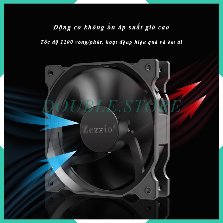 Fan Case Quạt Tản Nhiệt ZESSIO ZA-120 Cao Cấp Chính Hãng