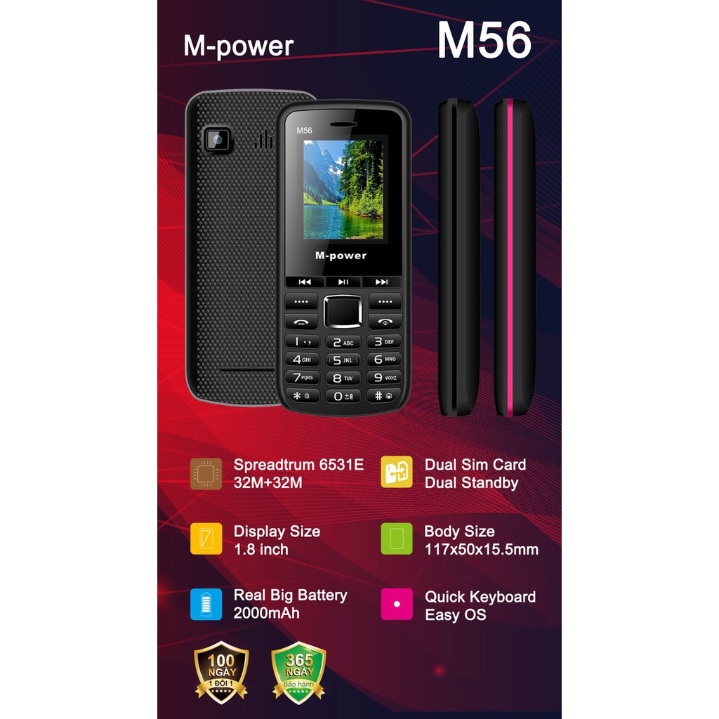 Điện thoại M-Power M56