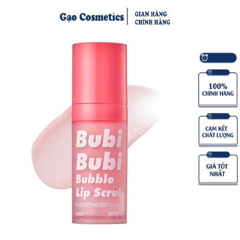 Mẫu Mới Gel Tẩy Tế Bào Chết Môi Sủi Bọt Unpa Bubi Bubi Lip