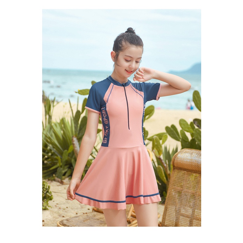 Đồ bơi bé gái có bigsize (20-50kg) kèm nón