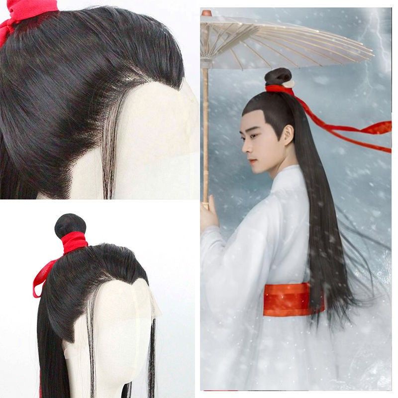 Bộ Tóc Giả Dài Kiểu Cổ Điển Hóa Trang Playboy Cho Nam