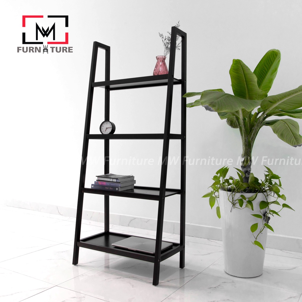 Nowship hcm - Kệ sách gỗ đa năng 4 tầng nhiều màu thương hiệu MW FURNITURE