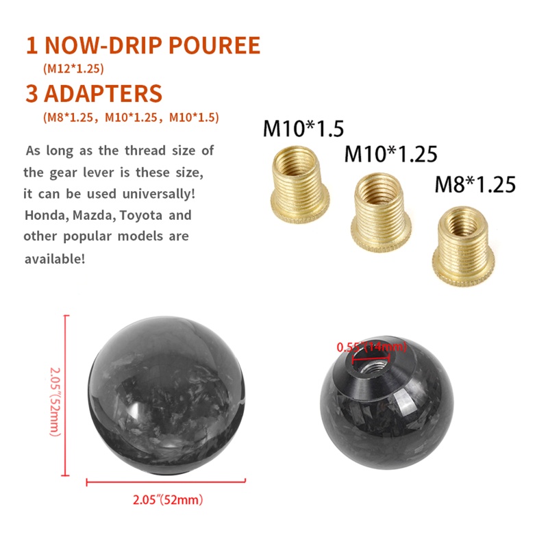 Núm Gạt Cần Số Xe Hơi Họa Tiết Rèn Độc Đáo M8 M10 M