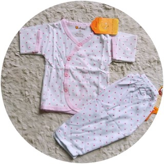 Bộ quần áo sơ sinh Babiboo chấm bi