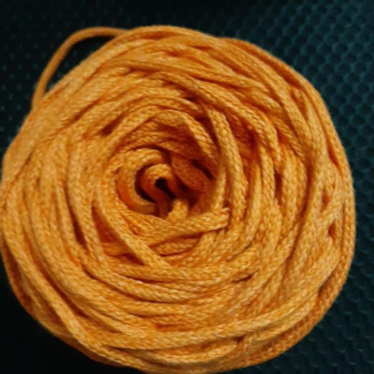 Dây dệt mắt na, dây đan macrame màu Cam- 3mm