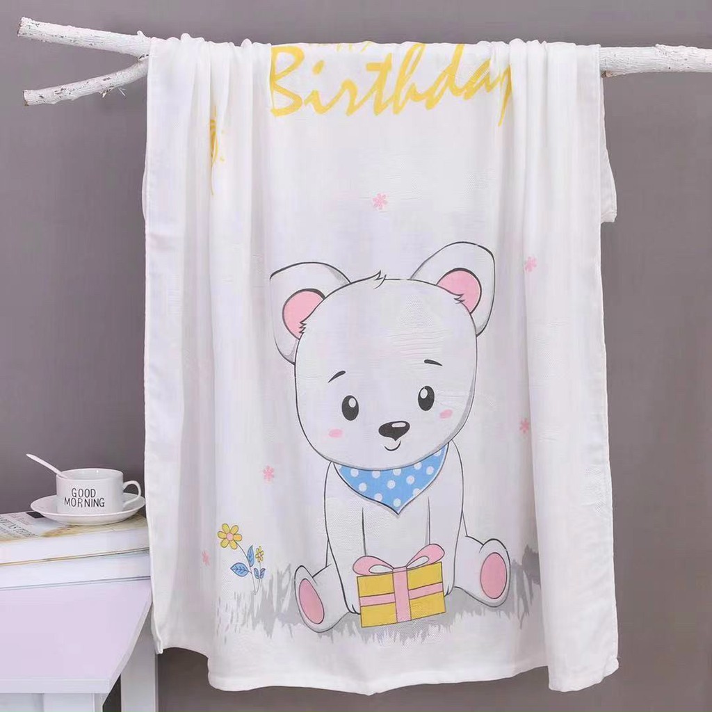 Chăn lụa COTTON  cao cấp  siêu  mềm mịn dành cho bé