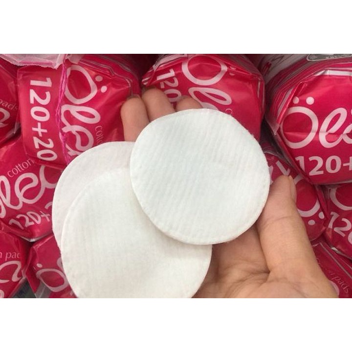 Bông tẩy trang Olea Cotton Pads 140 Miếng, Dập Viền Nhiều Lớp