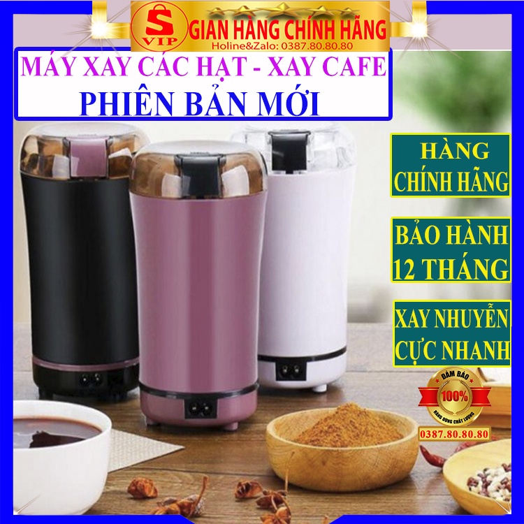 [ BẢN MỚI-LOẠI 1 ] Máy xay cafe hạt và xay tất cả các loại hạt/ Máy xay cầm tay mini đa năng sạc điện xay tỏi ớt