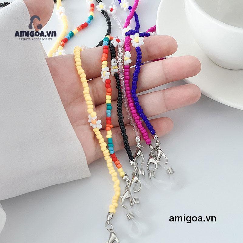 ✨✨Chuỗi Hạt Gạo Dệt Kim Và Hoa Nhỏ Đa Năng Làm Mặt Nạ Mắt Kính Cho Trẻ Em