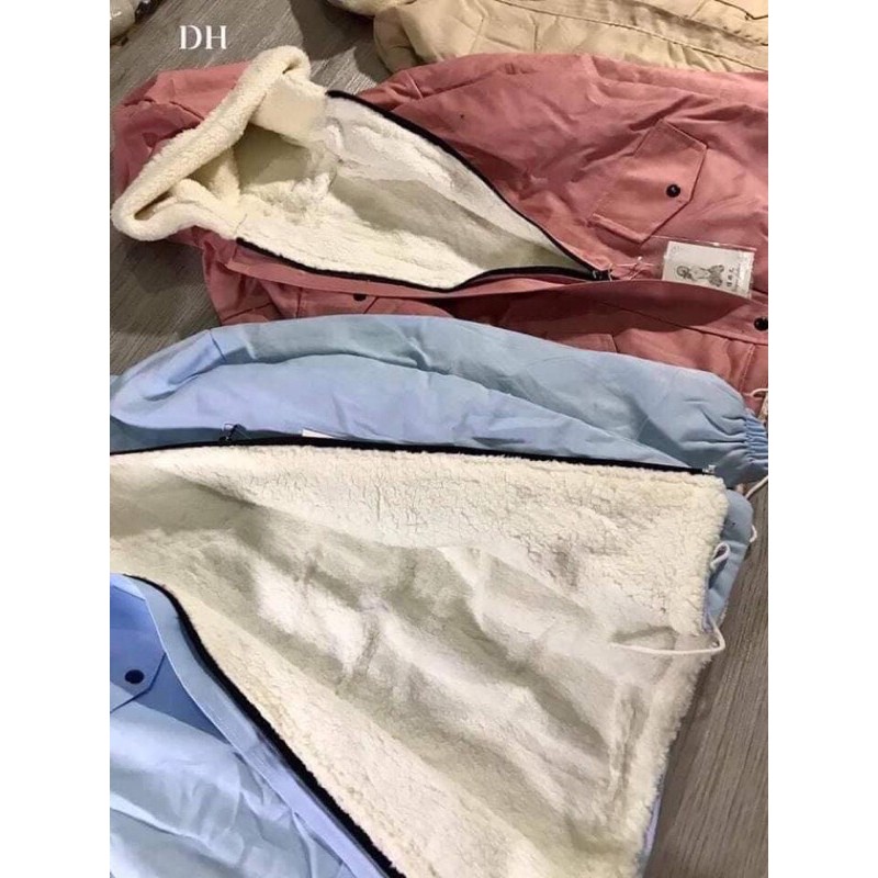 Áo khoác kaki lót lông siêu dày siêu ấm HANA159 | BigBuy360 - bigbuy360.vn