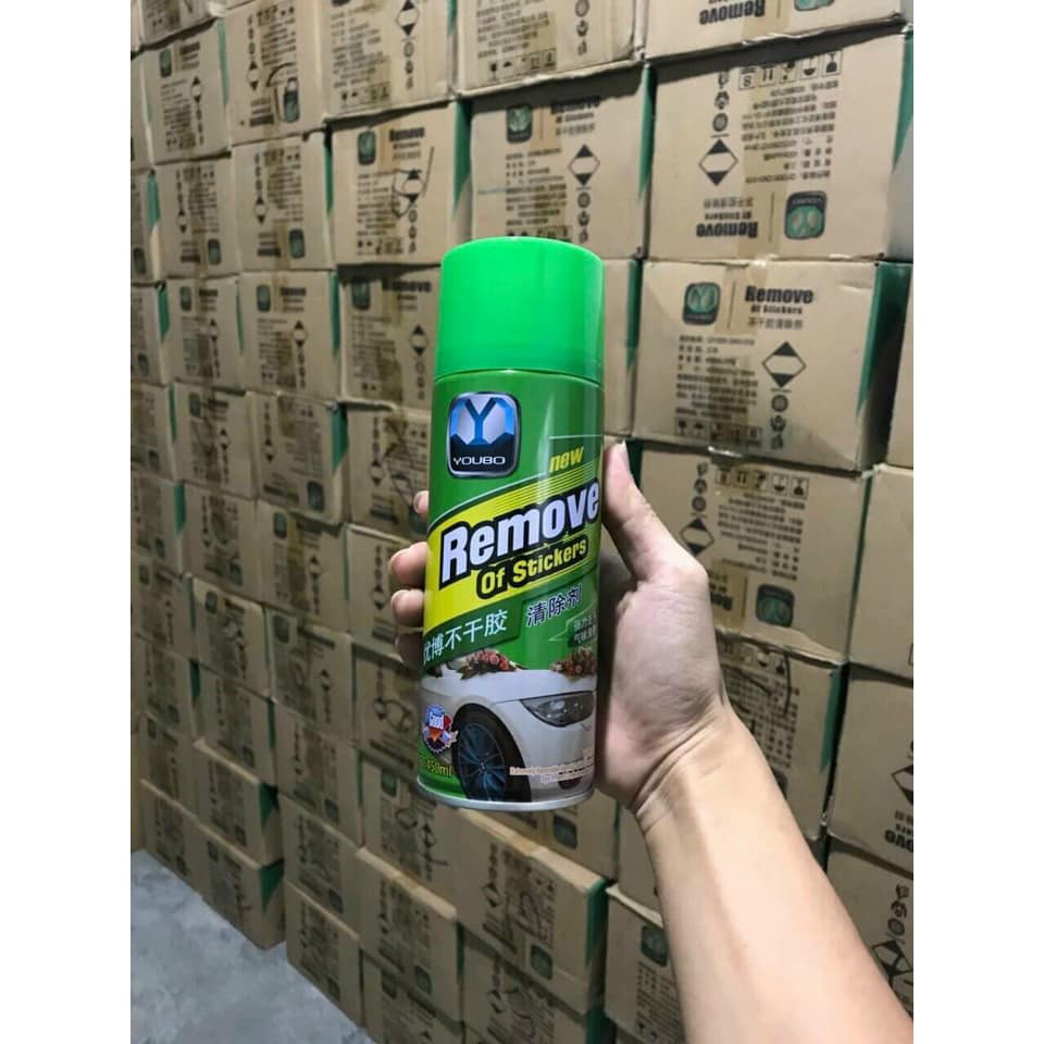 Dung dịch tẩy vết keo dán Sticker Remover 450ml bình xịt loại bỏ decal vết keo dính lâu ngày kính xe hơi