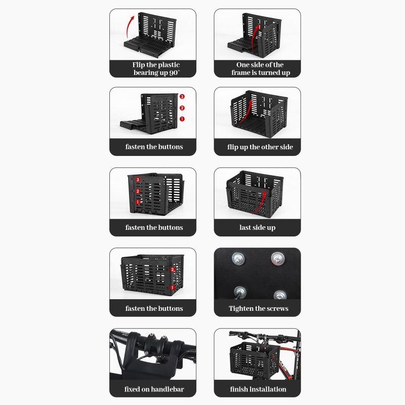 QQ Giỏ Đựng Đồ Gắn Phía Trước Xe Đạp Có Thể Gấp Gọn Tiện Dụng