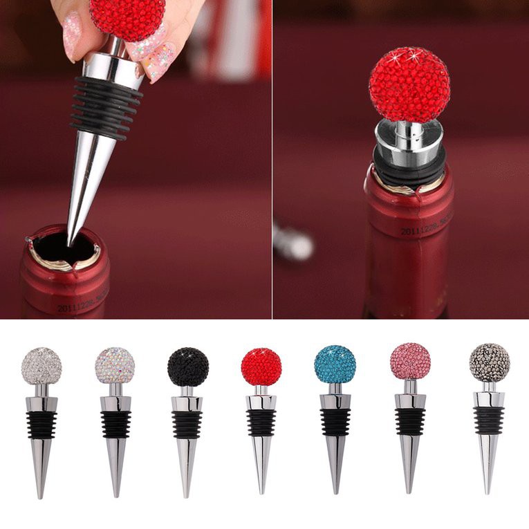 #cz  Zinc alloy diamond wine stopper wine bottle stopper  stronger sealing multiple protection and air isolation 15-20mm mouth 1 pcs