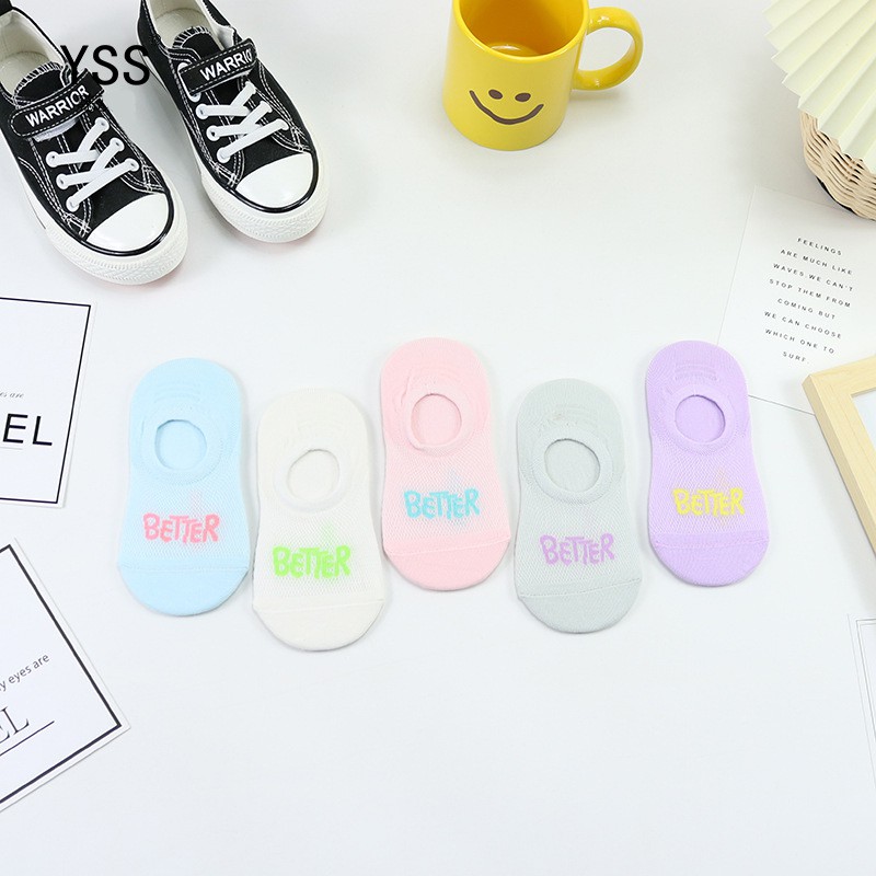 ST012 - Set 5 đôi tất bàn lưới Better màu pastel, tất cho bé 1-10T