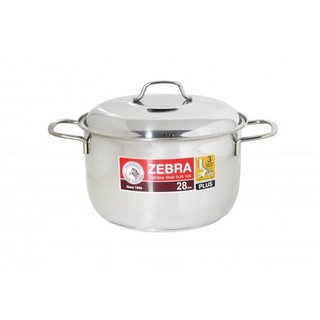 Bộ nồi xửng hấp cao cấp Zebra Thái Lan nắp kính ( 24cm / 28cm ) , Inox 304, tương thích mọi bếp, bếp từ, gas, hồng ngoại