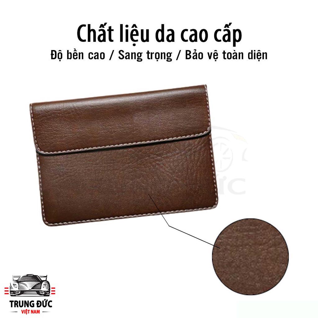 Ví da TRUNGDUCVN đựng giấy tờ đăng kiểm ô tô cao cấp có logo các dòng xe