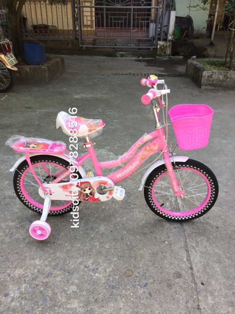 Xe đạp bé gái bánh (12,14,16 inch)