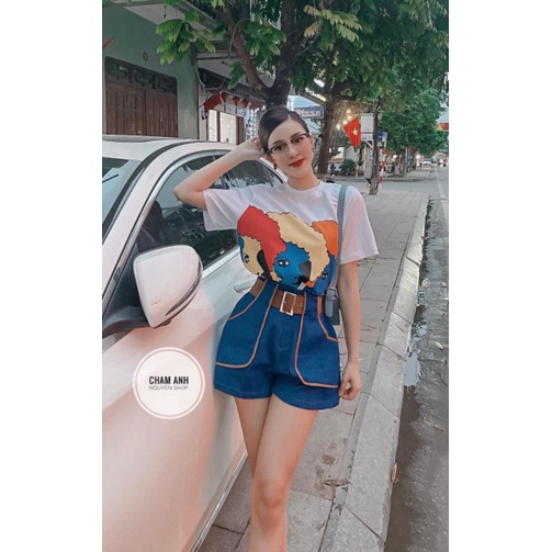 Sét áo phông mây mix cvay kẻ siêu hot