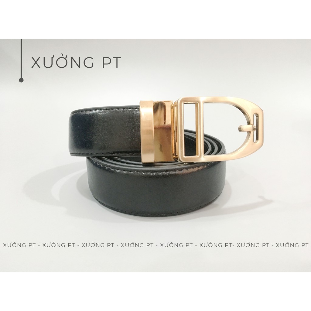 Thắt lưng dây nịt nam da PU BM01 Khóa bấm Cao Cấp - 2 màu vàng , bạc sang chảnh