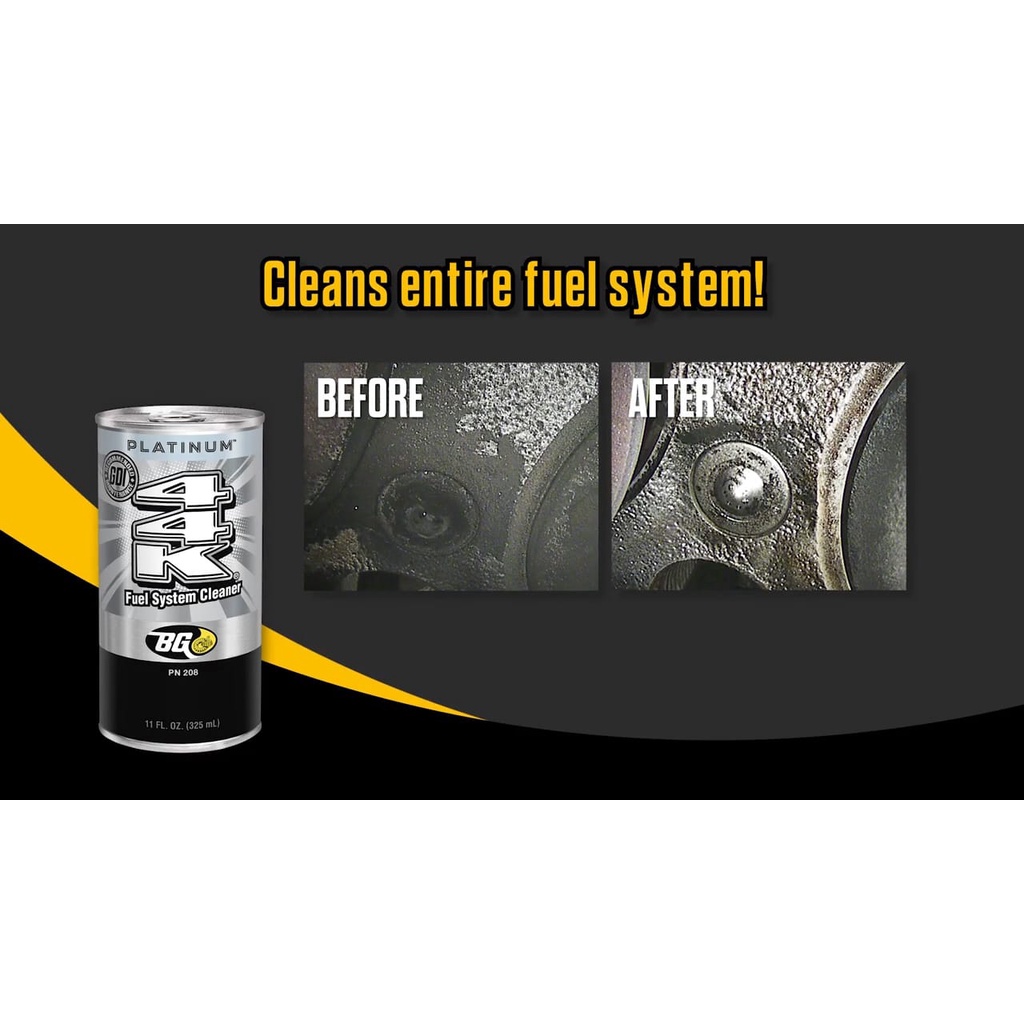 Dung dịch làm sạch đường dẫn nhiên liêu kim phun buồng đốt xe hơi động cơ xăng BG 44k platinum 325ml