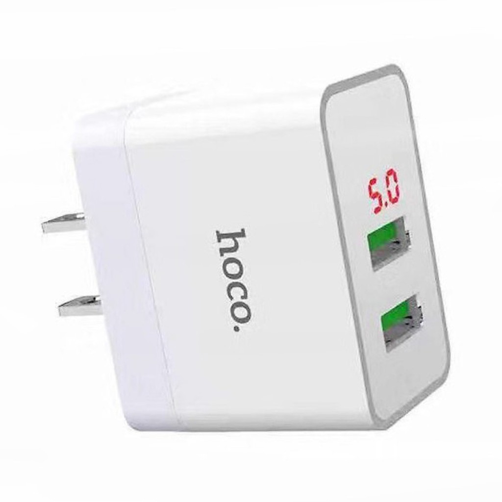 Cóc sạc nhanh Hoco DC28 2 cổng USB 5.0A-Tương thích nhiều thiết bị