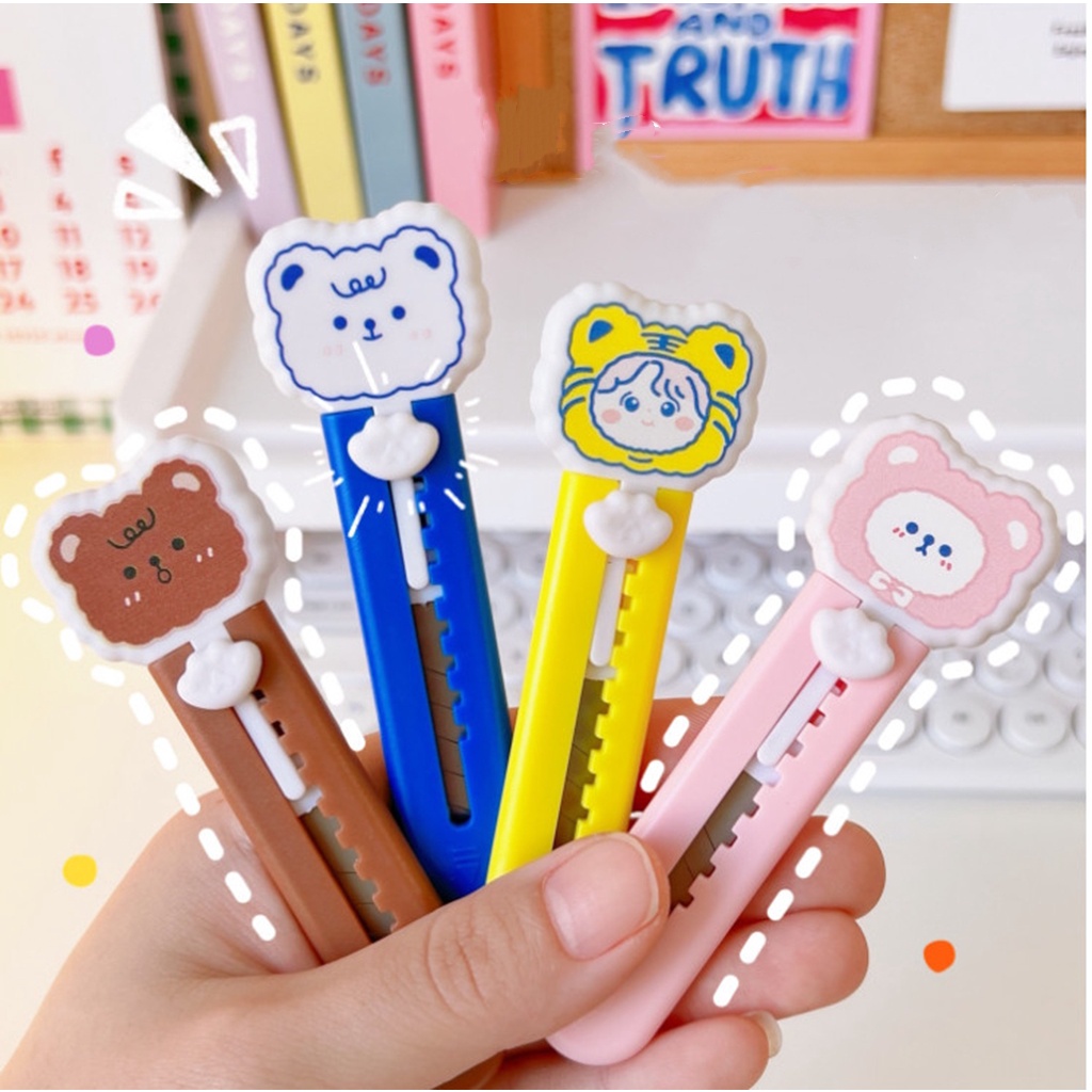 Dao dọc giấy mini hình cute dễ thương - Rọc giấy unbox mở đơn hàng nhiều màu làm quà tặng xinh giá rẻ