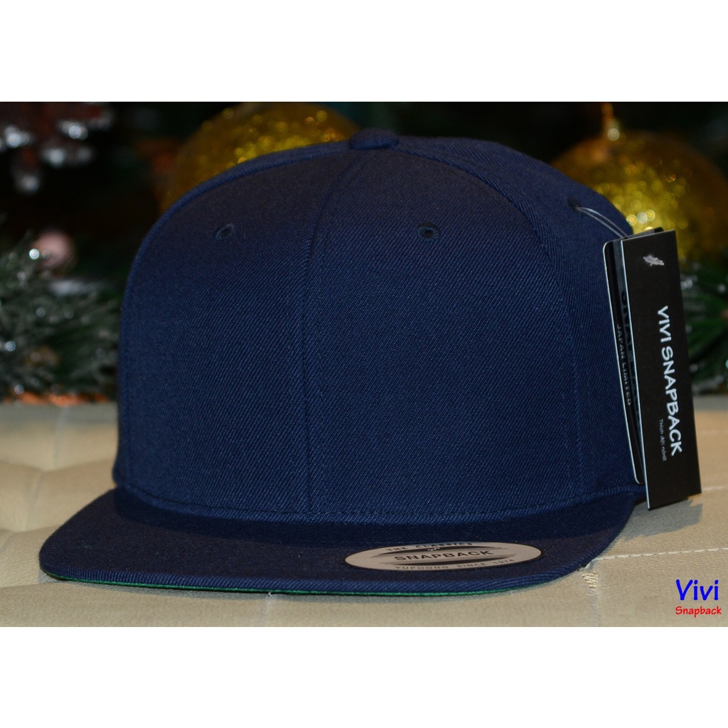 Nón snapback trơn không logo ,Mũ snapbck The Classic Yupoong Navy