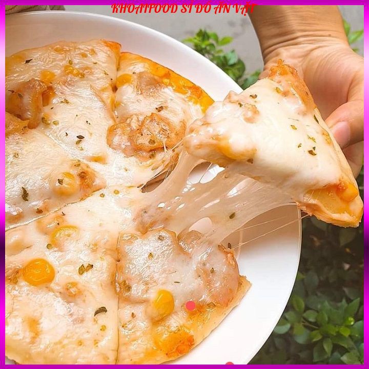 PIZZA LÀM SẴN MINI PHÔ MAI XÚC XÍCH tự nướng 5 vị SIZE 16CM