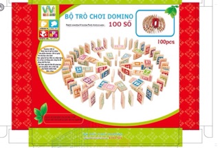 bộ đồ chơi domino 100 số - Đồ chơi gỗ