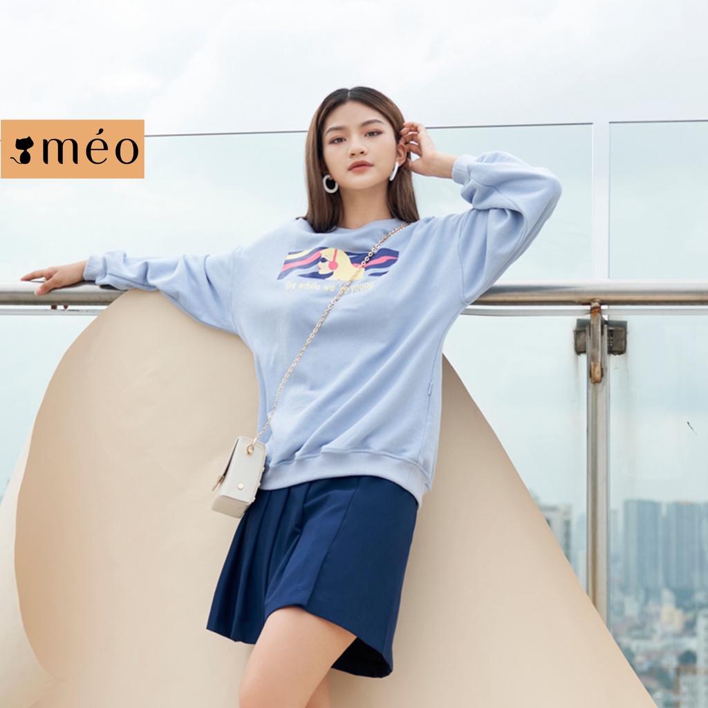 Áo Nỉ dài tay cổ tròn Live Méo Shop