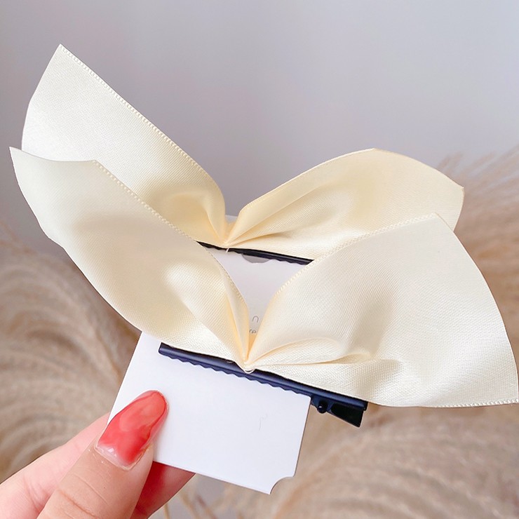 Kẹp tóc trang trí nơ vải nhung xinh xắn