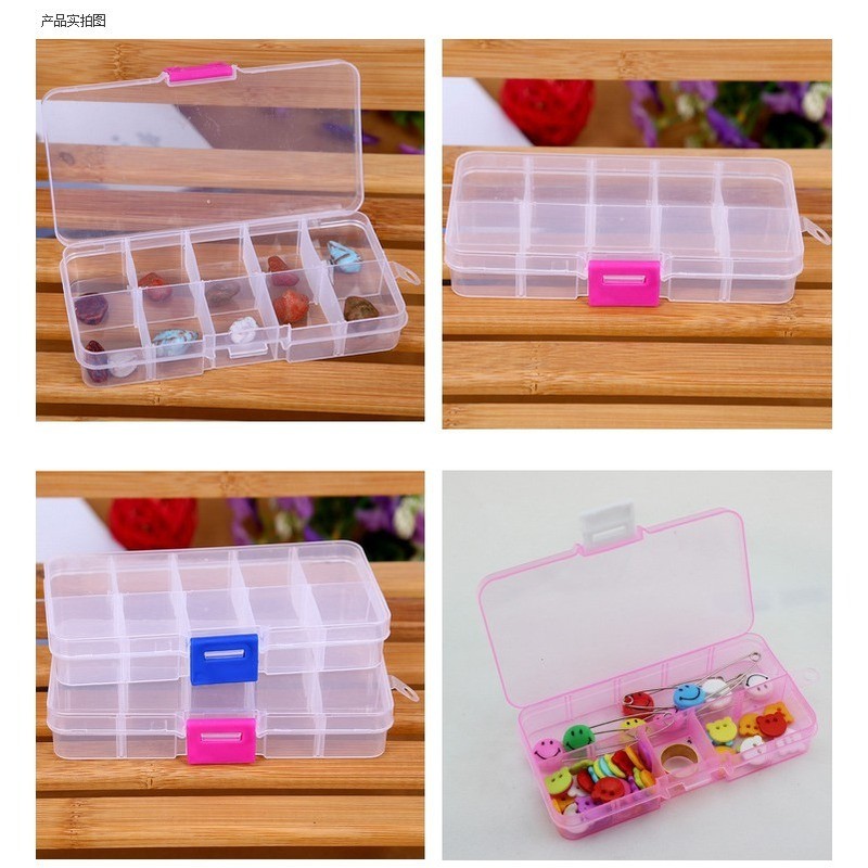 Hộp Nhựa PP Trong Suốt 10 Ngăn Đựng Đồ Đa Năng Tiện Dụng