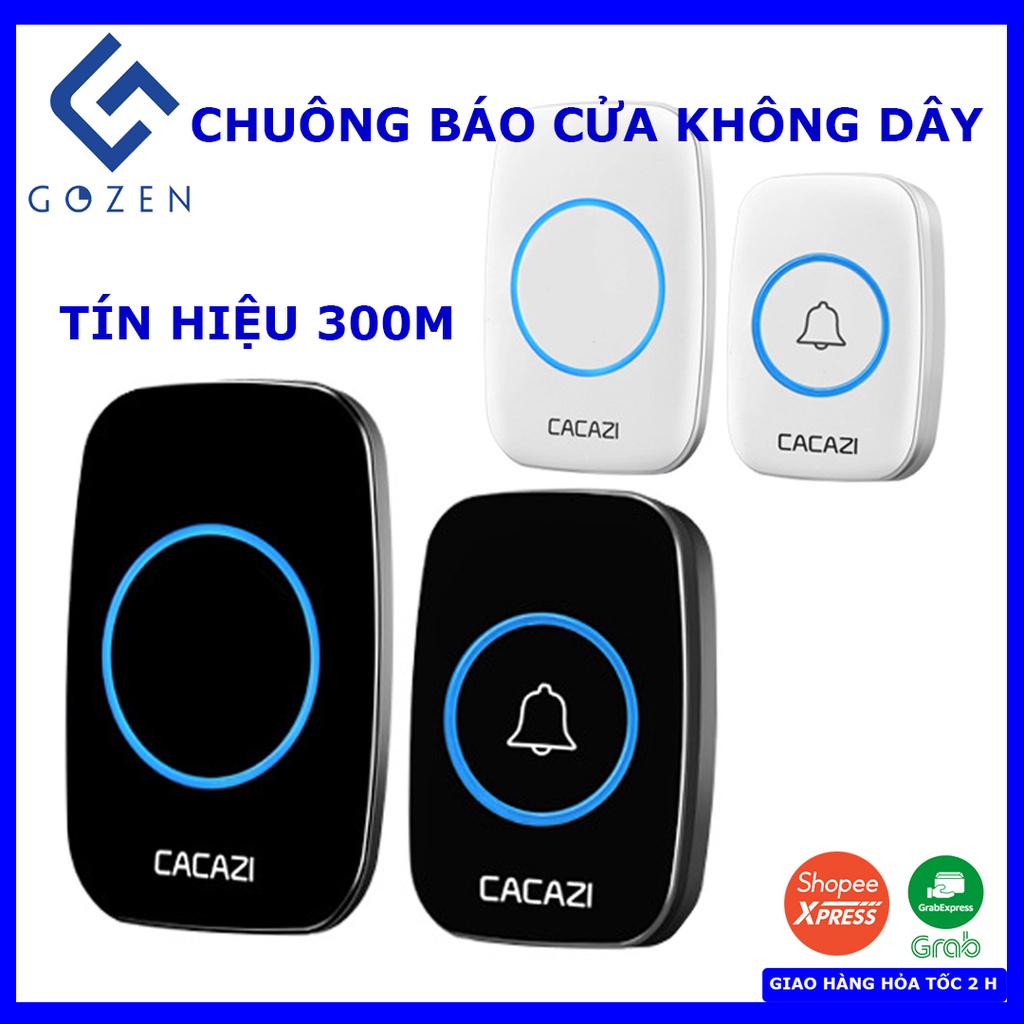 Chuông cửa không dây Cacazi A10 khoảng cách 300m chống nước ,Nhắc nhở cuộc gọi của người cao tuổi [A10]